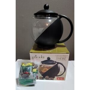 Glass 40 0z Primula Teapot Tea Pot for flowering tea EUC